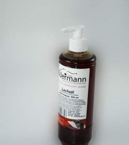 Lachsöl mit Dosierpumpe