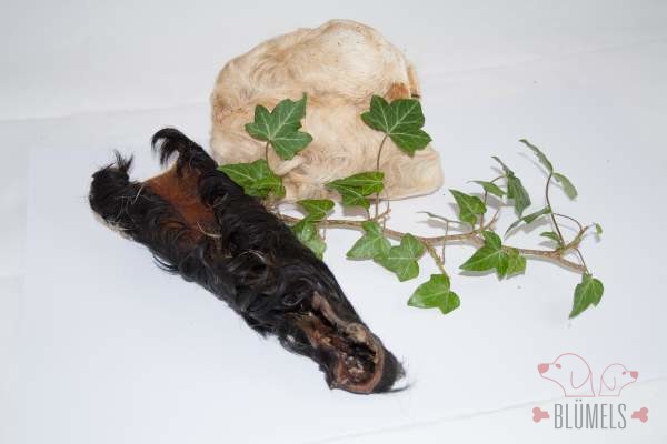 Rinderkopfhautplatten mit Fell